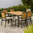 Cherisma Extendable Solid Wood Top Metal Base Dining Table