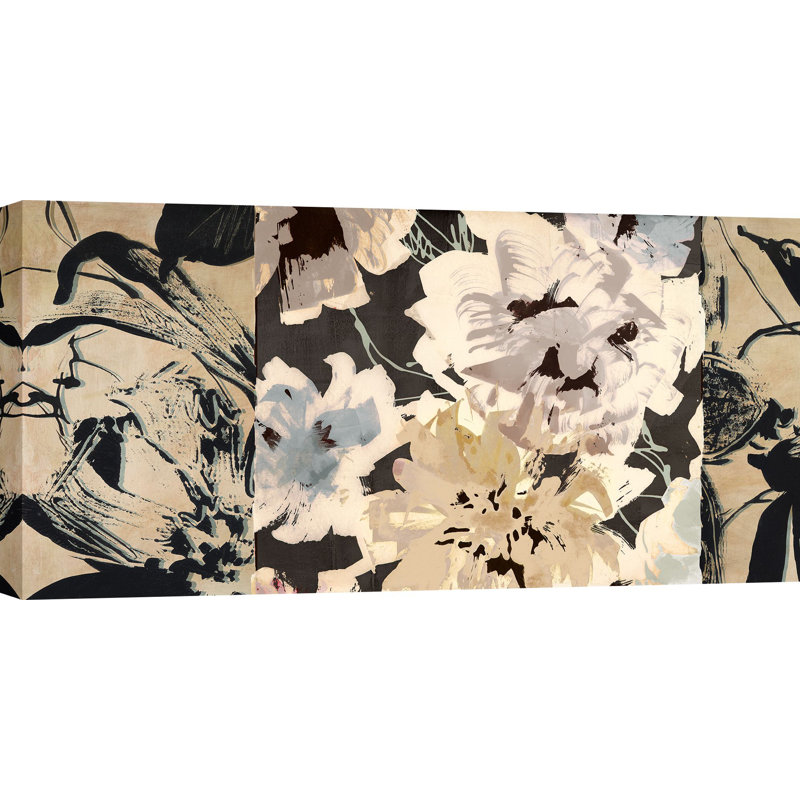 Abstract Flowers: Earth Flowers II by Kelly Parr - Wrapped Canvas Painting, 60cm H x 120cm W x 4cm D