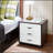 White and Black 3-Drawer Rectangular Accent Table with Spacious Storage and Versatile Design for Modern Interiors