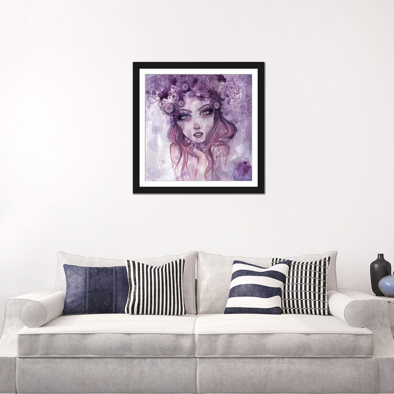 « cher cœur », impression sur toile, H 16 po x l 16 po x P 1 po, Papier d'art encadré noir, Blanc
