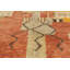 Tapis marocain rétro en laine moka / jaune / gris 5 pi x 8 pi 3 po Vintage