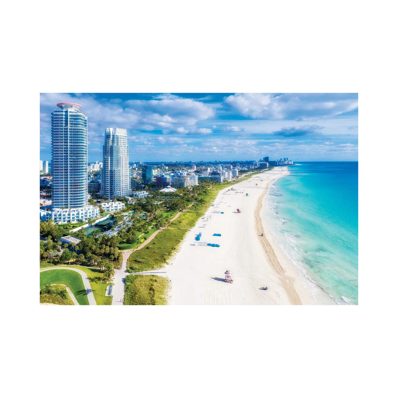 Miami Beach Florida by Susanne Kremer - Print on Canvas, 20.32 cm H x 30.48 cm W, Wrapped Canvas