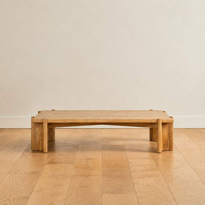Ronan Solid Wood Coffee Table, Natural Oak