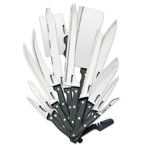 Dura Living Titan Series 2 Piece Titanium Plated Knife Set with Blade  Guards, Black