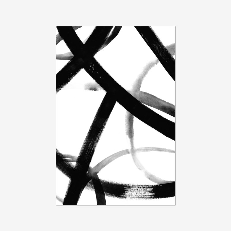 Monochrome Ripple II by Grace Popp - Painting, 30cm H x 20cm W, Wrapped Canvas