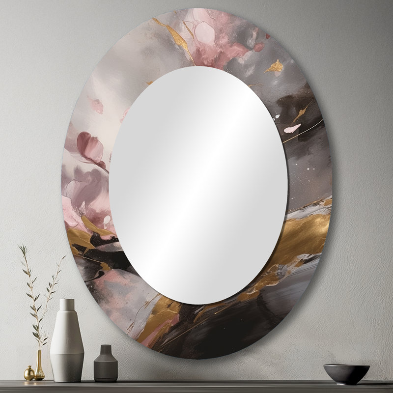 Miroir mural rose, 43 po x 33 po