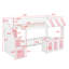 Lit mezzanine avec design cabane de jeu, marches de rangement, éclairage DEL et placards sous le lit-2090666725-2090666726