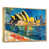 Toile avec cadre flottant or