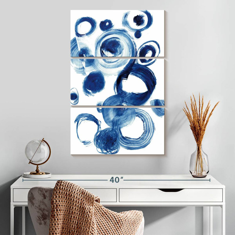 Avery Blue Circle Study IV, 32" H x 20" W