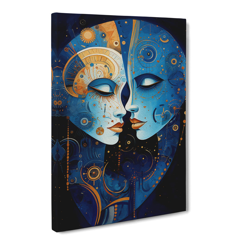 Gemini Zodiac Expressionism No.2 - Wrapped Canvas, 76cm H x 50cm W x 3cm D