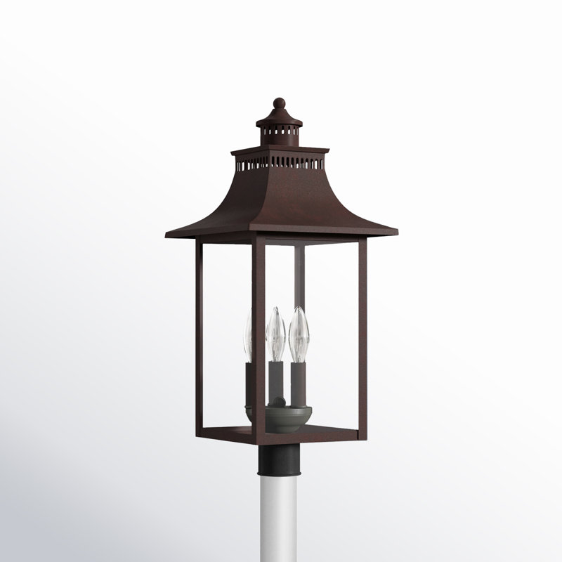 Tête de lanterne câblée à 1 lumière H 22 po Amarone, Bronze cuivré