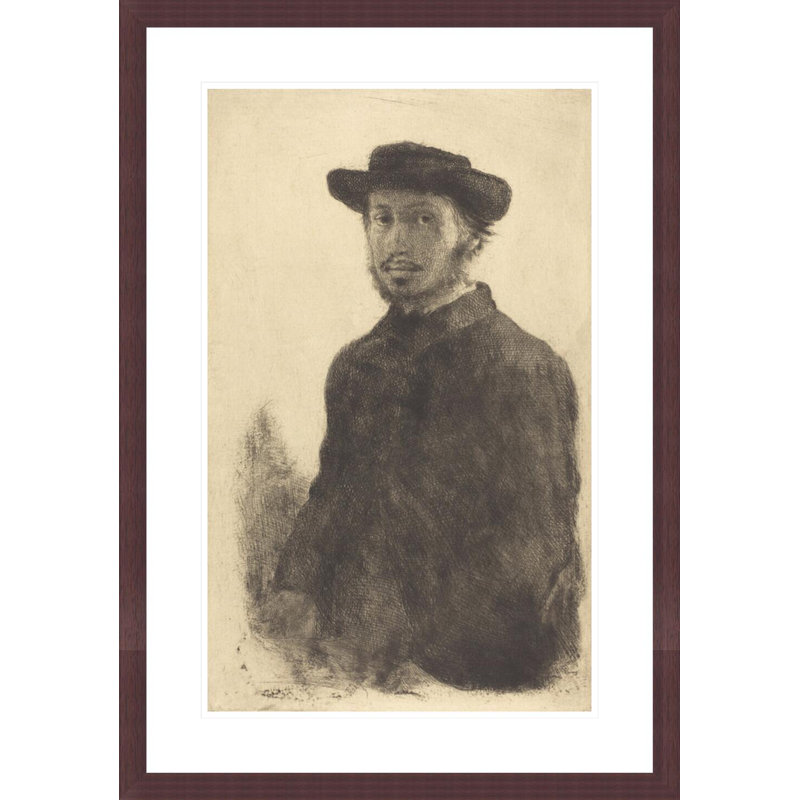 Autoportrait (Edgar Degas par lui-même) par Edgar Degas, impression giclée encadrée, H 29,5 po x l 20,67 po