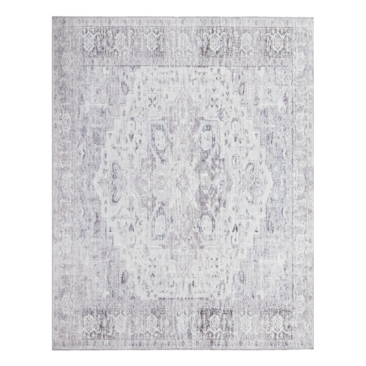 Chenille Mashine Washable Oriental Indoor Arae Rug with Non-Slip Backing for Bedroom Living Room Kitchen Entryway