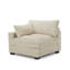 Upholstered Faux Rabbit Fur Flannel Armchair with Pillow Back, One Arm Single Chair Module Part For Sectional Sofa-1013185525