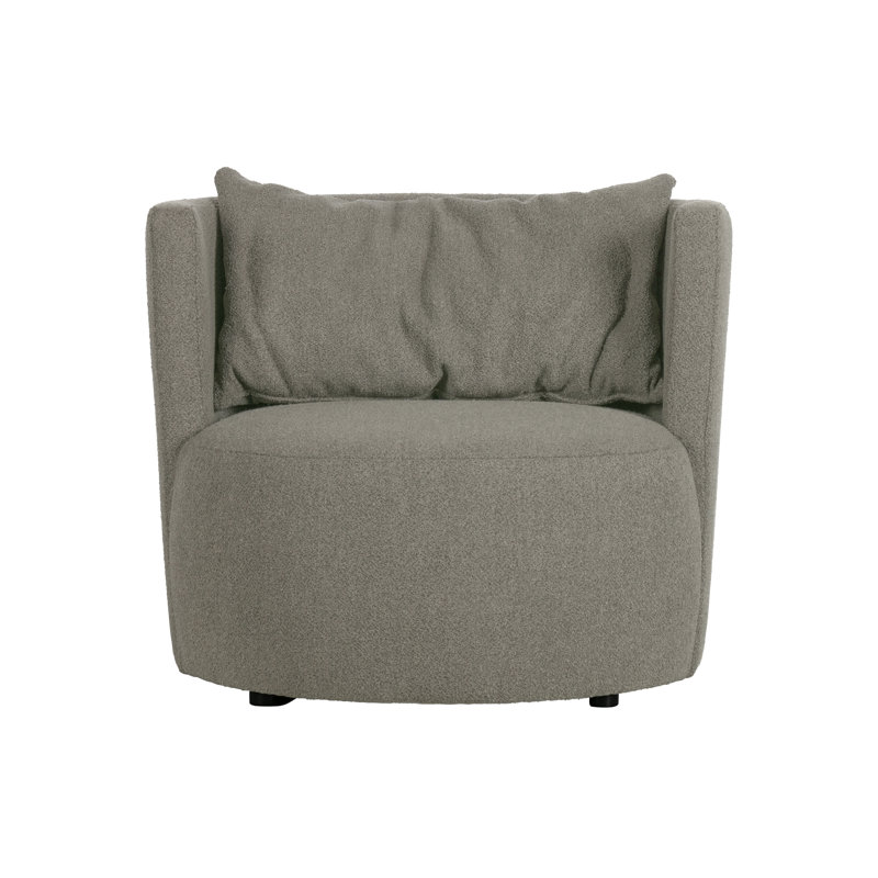 Velvet Tub Chair, Bouclé Natural