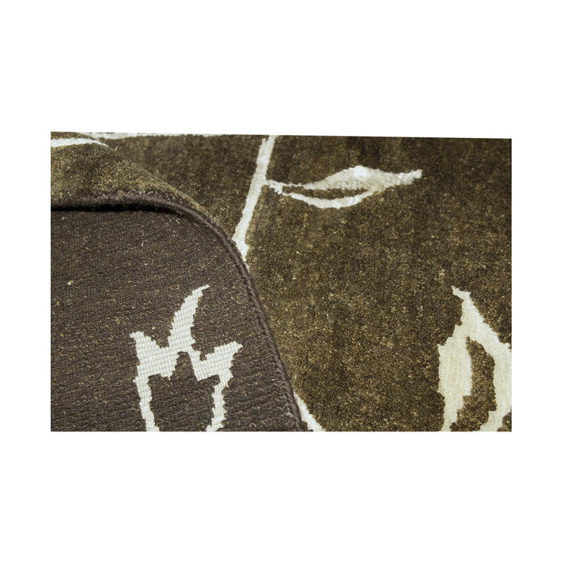 Himalayan Floral Area Rug in Brown