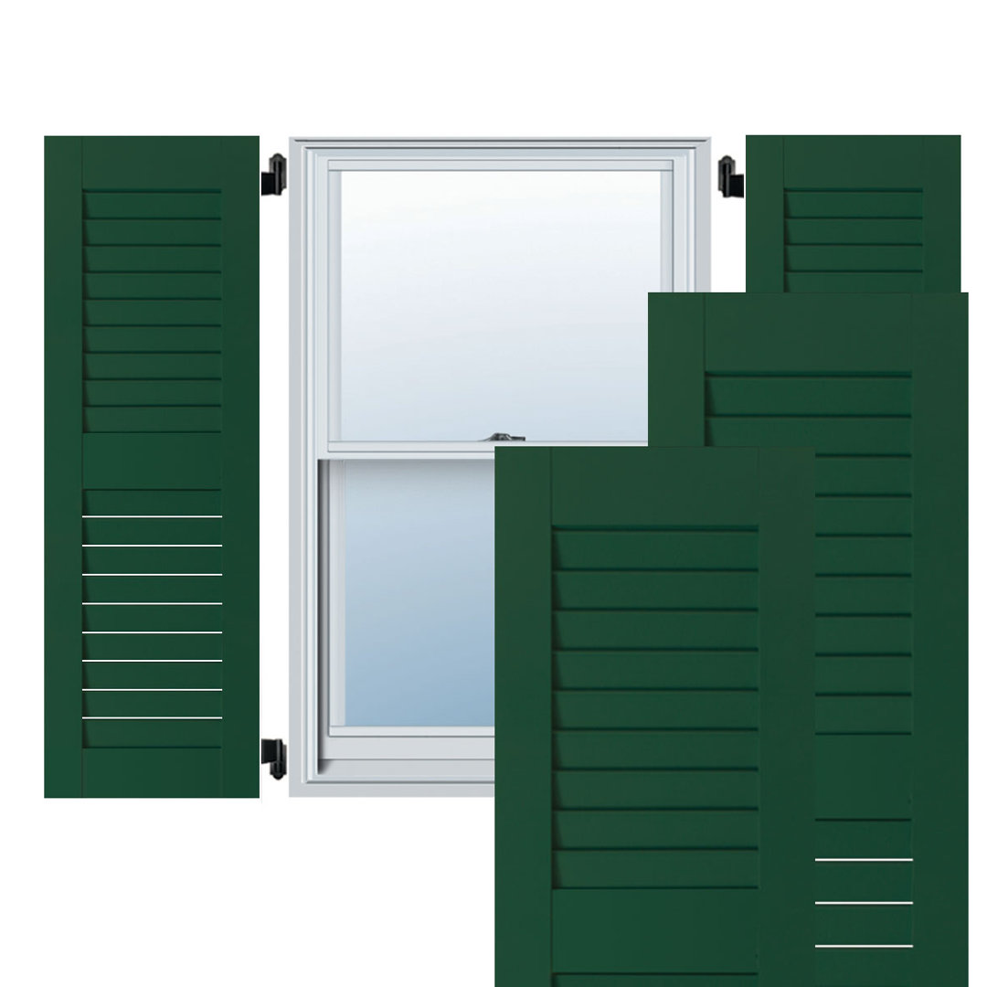 Sapele Mahogany Open Louvered Shutters (Per Pair) (Set of 2) Ekena Millwork 