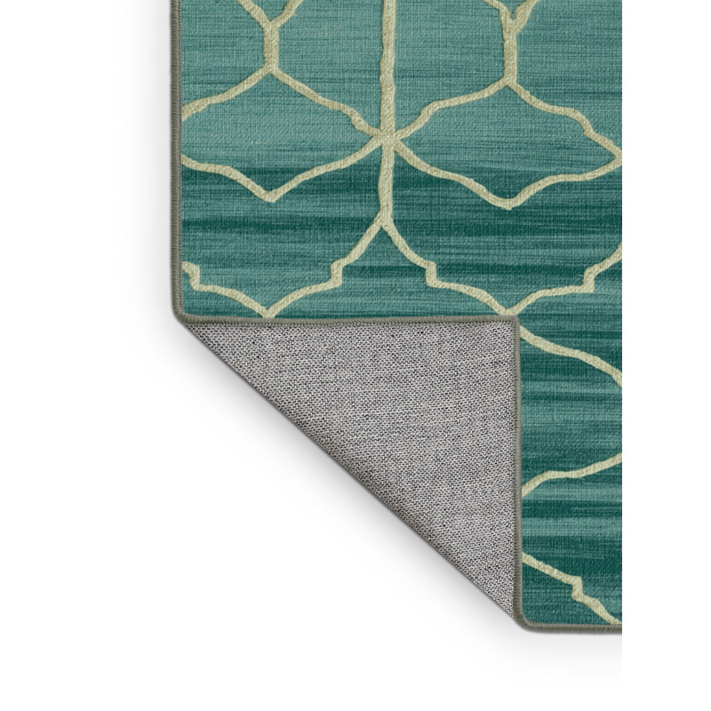 Tapis vert en treillis lavable à la machine, Rond 3 pi