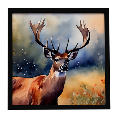Impression encadrée de cerfs