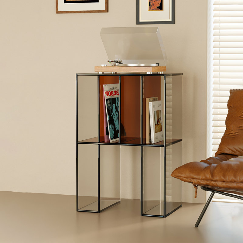 Modern minimalist acrylic small bookcase, Tan