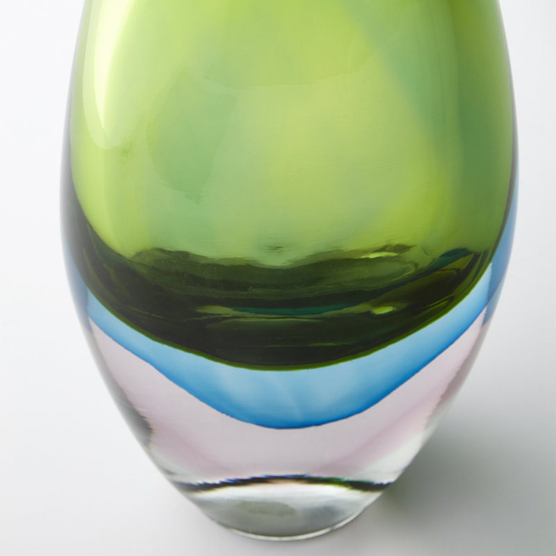 Canica Glass Table Vase, 12" H x 6" W x 4" D