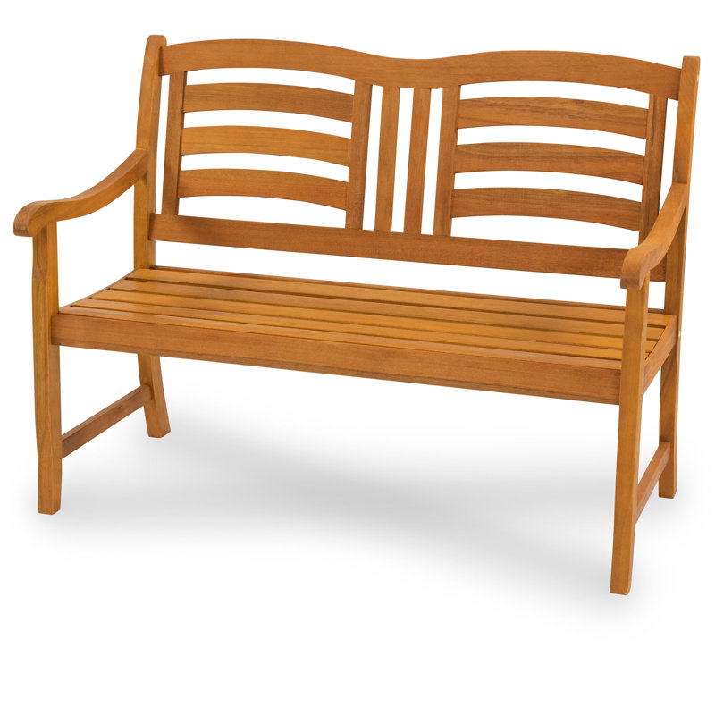 Izaguirre Wooden Garden Bench, 91cm H x 120cm W x 65cm D