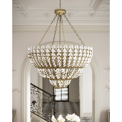 Magnum Opus 7 - Light Wrought Iron Dimmable Tiered Chandelier