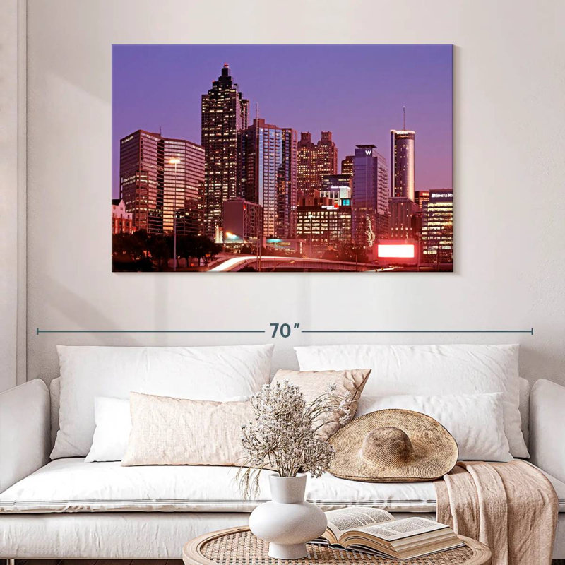 Crépuscule mauve Sireci d'Atlanta, H 32 po x l 48 po