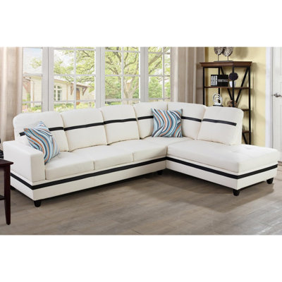 Bawan Faux Leather L-Shaped Sectional
