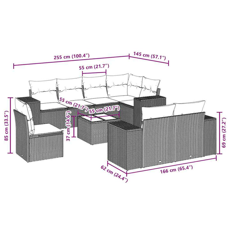 Vidaxl Garden Sofa Set