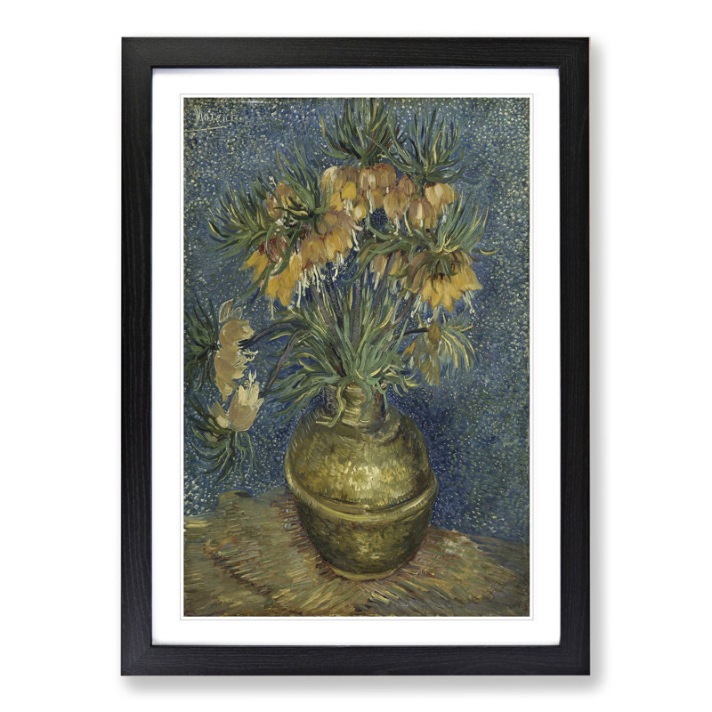 Imperial Fritillaries by Vincent Van Gogh - Framed Print, 65cm H x 48cm W x 2cm D, Black Framed