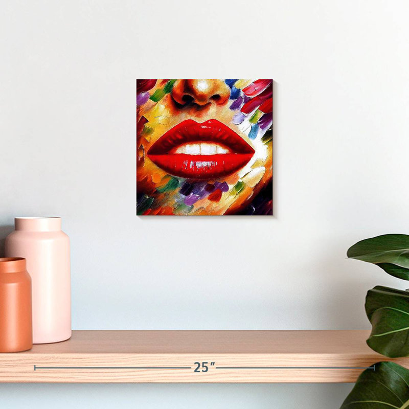 Shuttleworth Full Red Lips, 10" H x 10" W