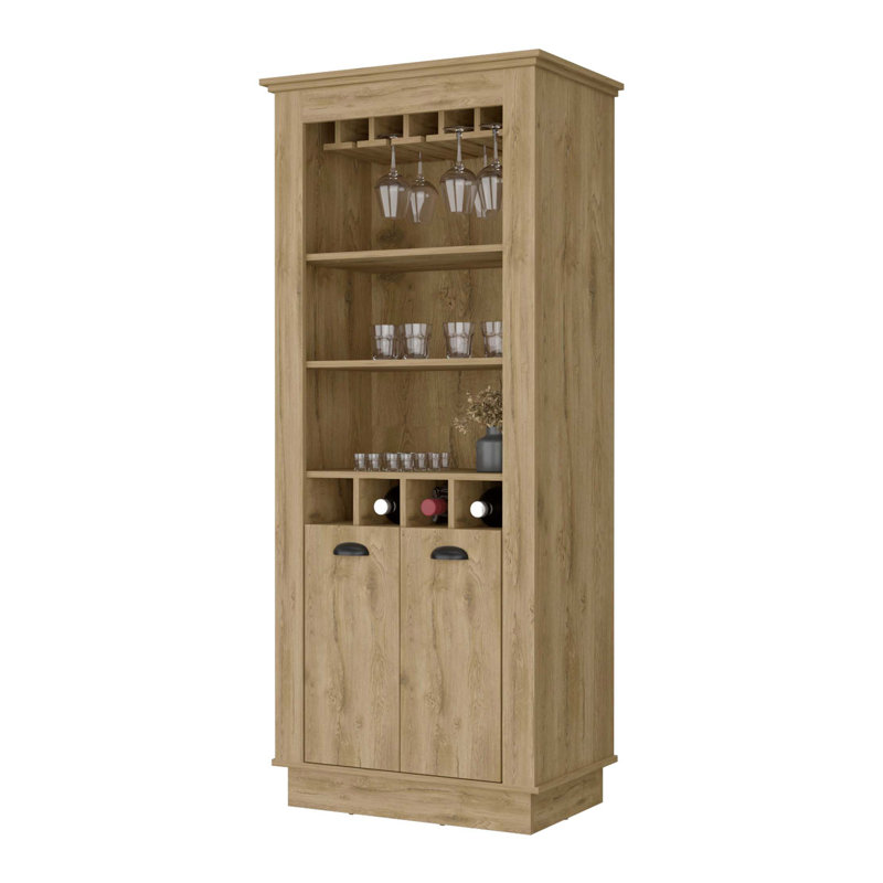 Armoire-bar à vin Macadamia, Brun