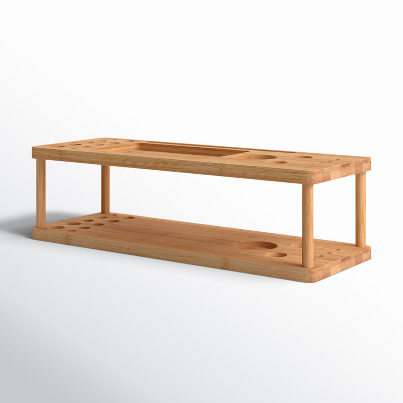 Sadowa Wood 19 Compartment Makeup Organizer