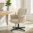Upholstered Task Chair Cross Leg Vanity Chair Swivel Adjustable Height for Home Office-1909103161