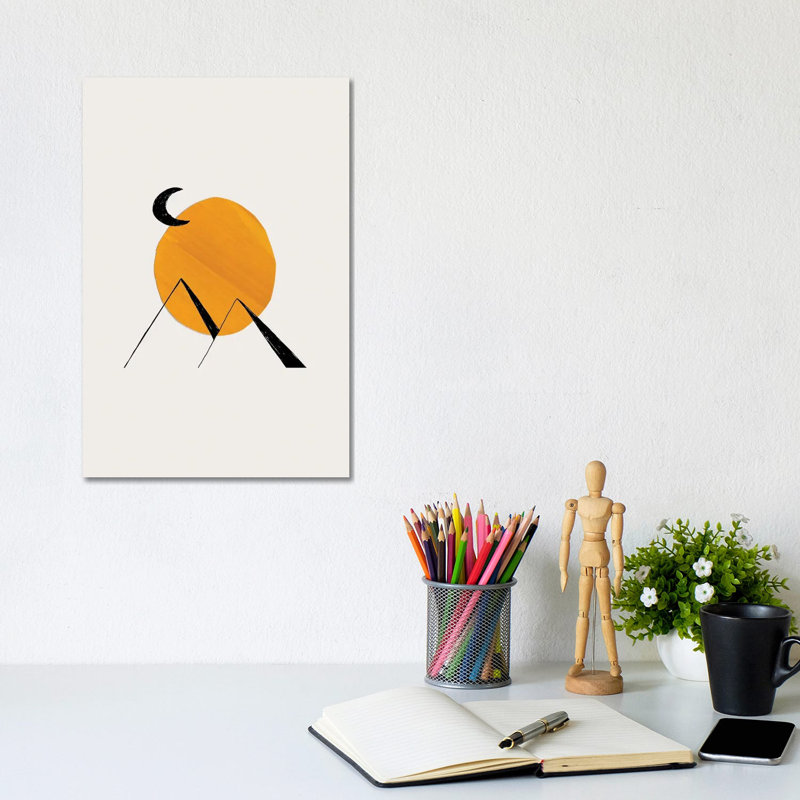 Ancient Yellow Pyramids by EnShape - Wrapped Canvas Print, 20.32 cm H x 30.48 cm W
