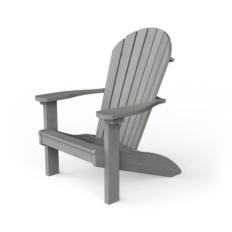 Chaise Adirondack en plastique Aatikah, Bois flottant gris