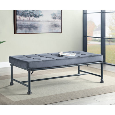 Banc rembourré gris Brantley