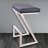 Bova Modern Backless Counter or Bar Height Barstool with Footrest in Metal and Faux Leather-23206437-41671421