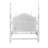 Sauval Transitional Arched Twin Bed with 4 Posters and 4 Slats in White