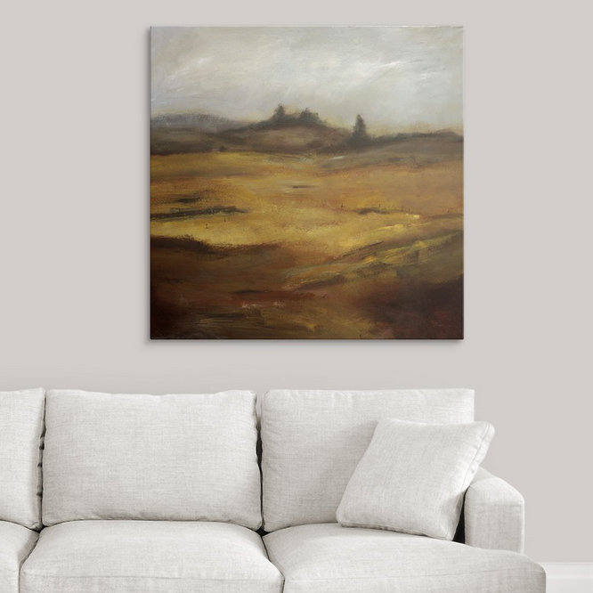 « plus calme que quoi » en peignant des impressions Bradford Brenner, H 16 po x l 16 po x P 1,5 po, Toile