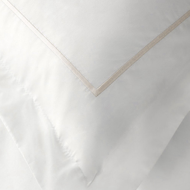 Benin Traditional Percale Duvet Cover, Full/Queen Duvet Cover + 2 Shams, Ivory/White