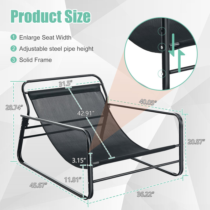 Chaise avec accoudoirs Riti Accent, Bleu / polyester gris
