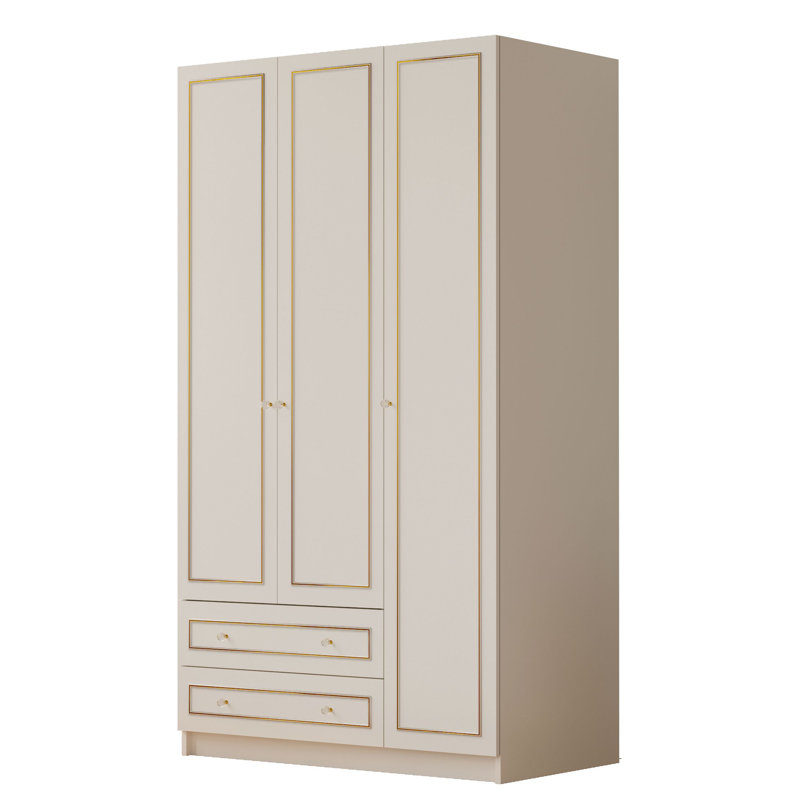 Vanderpool 3 Door Manufactured Wood Wardrobe, 180cm H x 105cm W x 52cm D