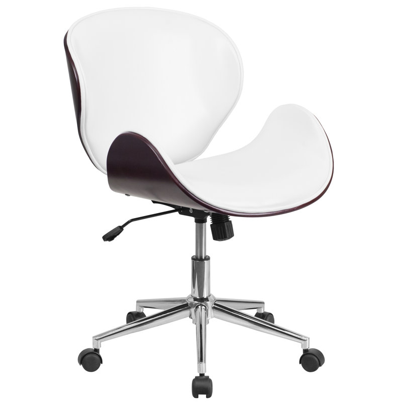 Chaise de travail, Acajou / blanc