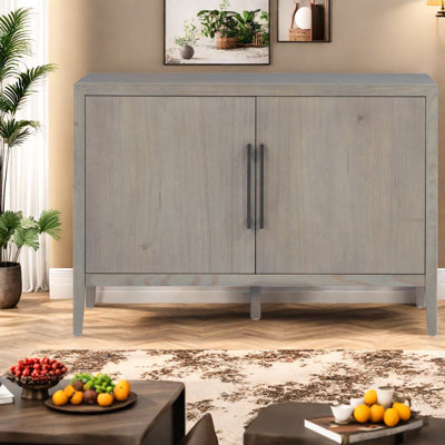 Buffet compact Farmhouse, placage de pin de 47 pouces pour la maison
