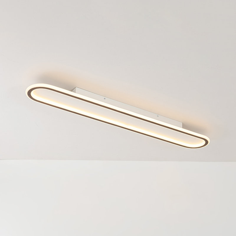 Plafonnier semi-encastré 39,4 po, Noyer