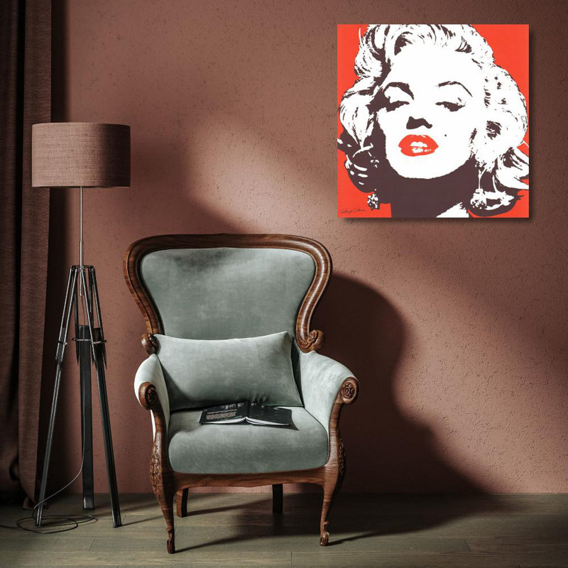 Marilyn Monroe (rouge), H 15 po x l 15 po
