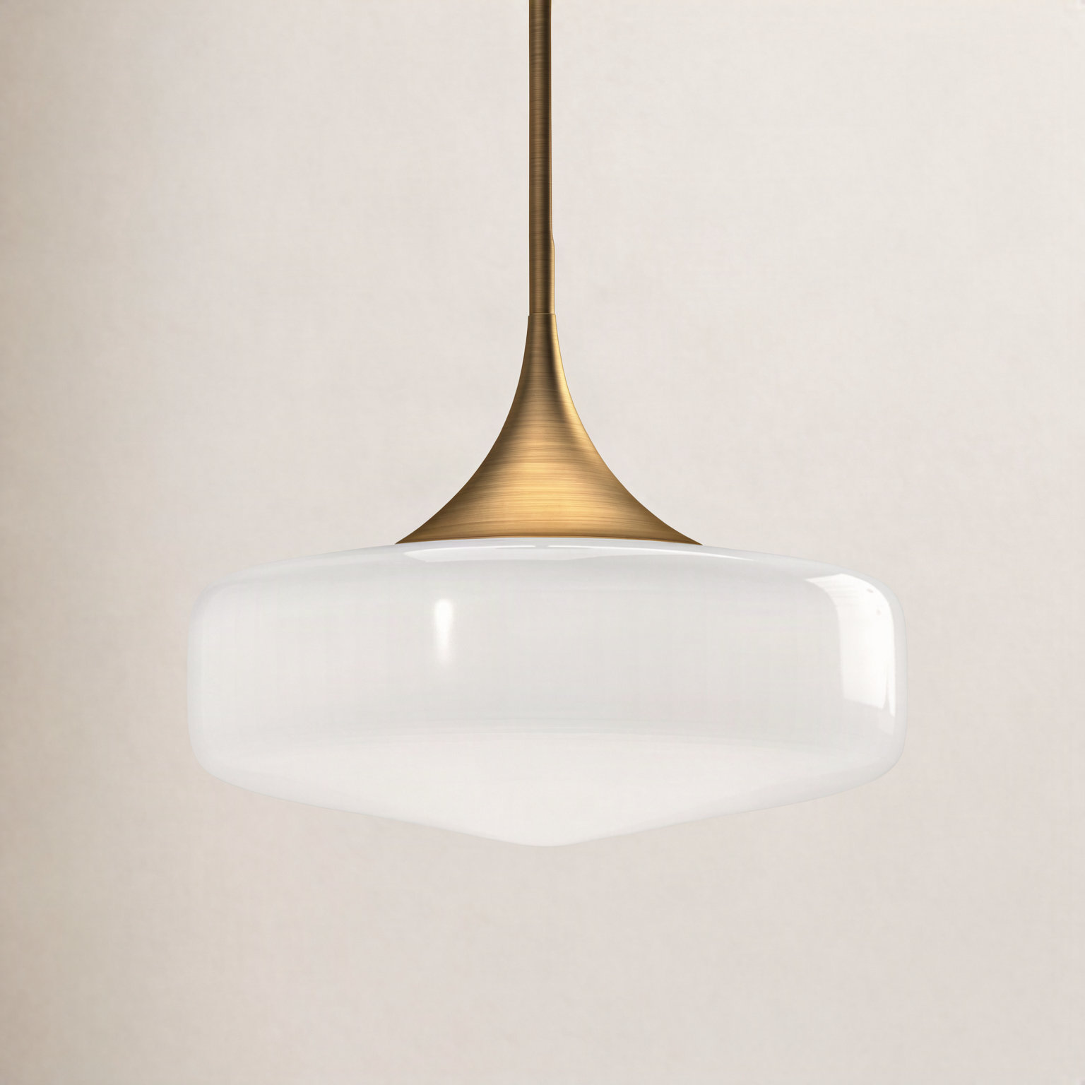 Nathania Single Light Pendant, Aged Gold