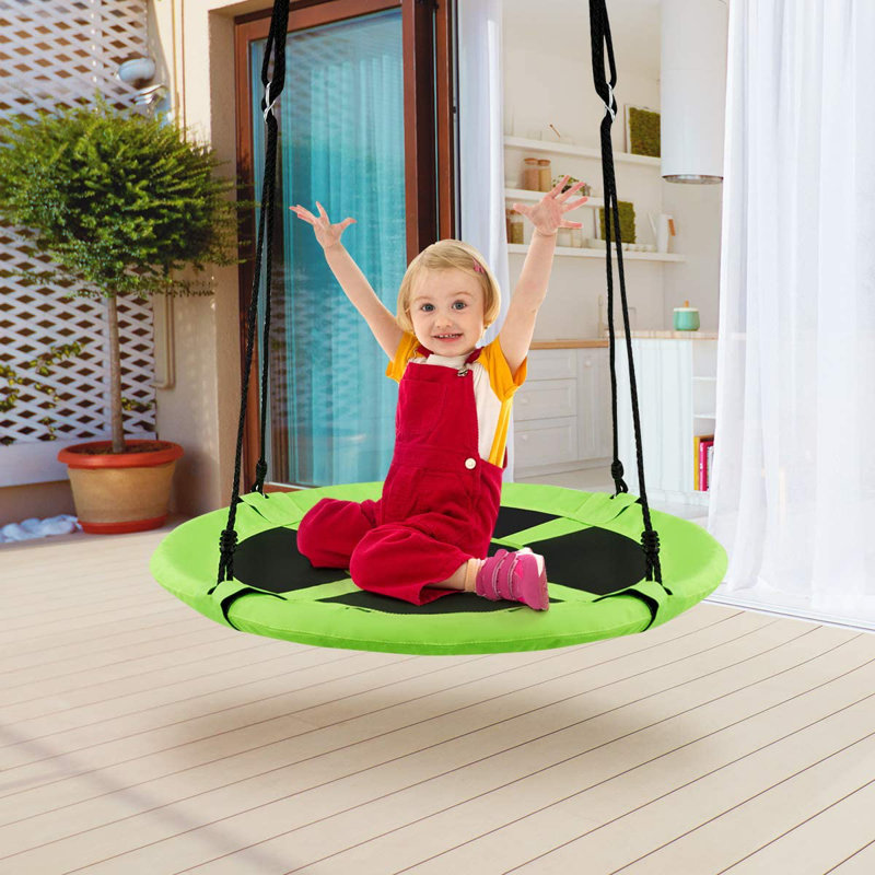 Freeport Park Oz Web / Saucer Swing Swing Seat with Mounting Hangers, Green